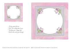 SWEET PEAS: Floral Insert With Optional Verse and Bonus Gift Tag/Back/Small Topper Image