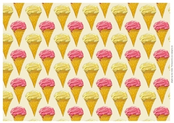 ICE CREAM CONES BACKGROUND/BACKING PAPER: A4 With Commercial Use