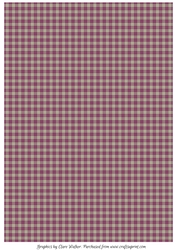 PLAID/TARTAN BACKGROUND IN HEATHER COLOURS: A4 Patterned Background/Backing Paper, With Commercial Use