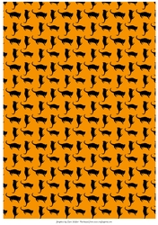 HALLOWEEN BLACK CAT PATTERN: A4 Background/Backing Paper, with Commercial Use