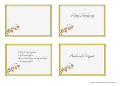 4 THANKSGIVING/GRATITUDE BERRY INSERTS:1 Blank, 3 with Verses