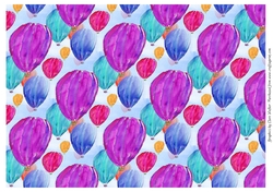 HOT AIR BALLOONS:A4 Background/Backing Paper, With Commercial Use