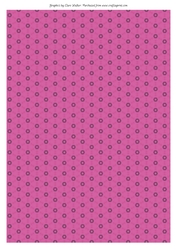 POLKA DOT HEXAGONS ON PINK: A4 Multi-Directional Patterned Background/Backing Paper/Craft Paper With Commercial Use