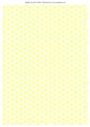  YELLOW & WHITE GEOMETRIC FLORAL BACKGROUND: A4  Multi-Directional Backing Paper/Craft Sheet, With Commercial Use.