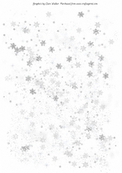 CHRISTMAS SNOWFLAKES: Versatile A4 Ink-Saving Background/Backing Paper
