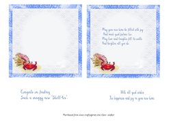 2 NEW HOME HERMIT CRAB & SHELL INSERTS: One Blank Insert, & 1 Verse Insert, + 2 Bonus Verses