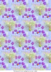 VERBENA: A4 Purple Floral Patterned Background With Commercial Use