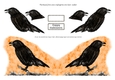 RAVEN-SHAPED HALLOWEEN CARD: With Raven Decoupage, 2 Sentiment Tags and Commercial Use