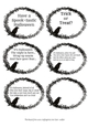 RAVEN HALLOWEEN VERSE MINI INSERTS: 6 Halloween Inserts, 1 Blank, 5 With Verse