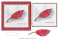 THINKING OF YOU AUTUMN LEAF: 6 by 6 Quick Card With Easy Decoupage & Commercial Use