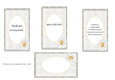 4 x DAISY MINI-INSERTS/MINI-TOPPERS: 1 Blank, 3 With Verses/Sentiments