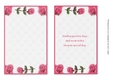 2 PINK ROSE INSERTS: 1 Blank, 1 With Short Verse/Sentiment