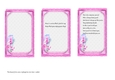 3 PINK GLADIOLI FLORAL INSERTS: 1 Blank, 2 With Verse