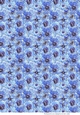 GENTIANS BACKGROUND: A4 Blue Floral Background/Backing Paper With Commercial Use