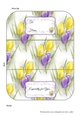 PROMISE OF SPRING: Yellow and Purple Crocus Floral Money Wallet