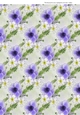 PURPLE AND WHITE ANEMONES: A4 Multi-Directional FloralPatterned Background/Backing Paper