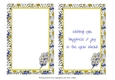 DAISY AND CORNFLOWER INSERTS: 2 Floral Inserts, 1 Blank, 1 With Short Verse/Sentiment