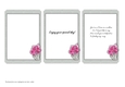 3 WATERCOLOUR CARNATION INSERTS: 1 Blank, 2 With Verse, For Mothers Day/Female Occasions