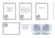 4 FLORAL WATERING CAN INSERTS: 1 Blank, 3 with Verse/Sentiments , Plus Bonus Verse and Cut and Fold Gift Tag/Mini Topper
