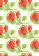 STRAWBERRY BACKGROUND: A4 Patterned Backing Paper With Strawberries and Leaves