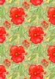 RED HIBISCUS FLORAL BACKGROUND: A4 Patterned Multi-DIrectional Backing Paper