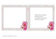 2 PINK COSMOS AND LACE INSERTS: 1 Blank, 1 With Verse