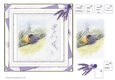 LAVENDER CASCADE: 7x7 Floral Quick Card With Decoupage and 6 Sentiment Tags