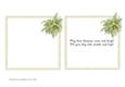 2 MIMOSA FLOWER INSERTS: 7x7 Yellow Watercolour Floral Inserts 1 Blank, 1 with Verse