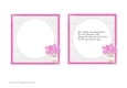 2 PINK SWEET PEA INSERTS: 1 Blank, 1 With Verse