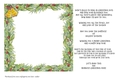 CHRISTMAS BELLS AND BERRIES INSERT: 7x7 Blank Insert With 6 Bonus Seasonal Verses