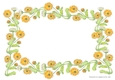 ORANGE FLORAL BORDER:A4 Retro Flower Patterned Multi-Directional WaterColour Background/Backing Paper