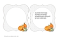 2 PUMPKIN AND FALLING LEAF INSERTS: 1 Blank, 1 With Cosy Verse, For Autumn, Fall, Halloween or Thanksgiving