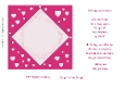 VALENTINE HEARTS INSERT:  6x6 Blank Insert With 6 Bonus Interchangeable Sentiments and Short Verses