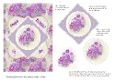 PINK & PURPLE ASTER FLOWERS: 5x7 Floral Birthday Card Front With Step by Step Decoupage