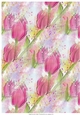 PINK TULIPS BACKGROUND: A4 Tulip Background/Backing Paper With Commercial Use