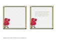 RED POPPY INSERTS: Two 6x6 Inch Poppy Inserts, One Blank, One With Verse.