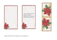 CHRISTMAS POINSETTIA: 2 Christmas Poinsettia Inserts, (One with Verse, One Blank), Bonus Gift Tag, & Commercial Use