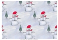 CHRISTMAS SNOWMAN SANTA : A4 Background/Backing Paper With Commercial Use