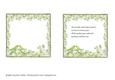PAIR OF PARAKEET INSERTS: One Blank, One With Verse & Commercial Use