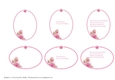 6 PINK FLORAL MINI-INSERTS/MINI TOPPERS: 2 Blank, 4 With Verse, All With Commercial Use