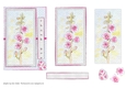 HOLLYHOCKS & POLKA DOTS: 4x6 Step by Step Thank You Card Front with Easy Decoupage & Commercial Use