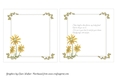 2 YELLOW DAISY INSERTS: One Blank, One With Verse