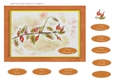 HAPPY THANKSGIVING BERRIES: A5 Quick Card With Decoupage, 8 Sentiment Tags & Commercial Use