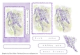 WISTERIA: 4x6 Happy Birthday Card Front with Decoupage, 4 Sentiment Tags & Commercial Use
