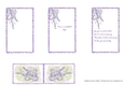 WISTERIA: 3x inserts for a 4x6 Card, 1 Blank, 2 With Verse,& Bonus GiftTag/Mini Topper