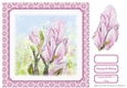MAGNOLIA: 8 by 8 Quick Card Front with Easy Decoupage, 3 Sentiment Tags & Commercial Use