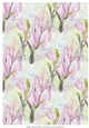 MAGNOLIA: A4 Pink Floral Background/Backing Paper with Commercial Use