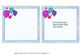HOT AIR BALLOONS: 2 Hot Air ballooning Inserts, 1 Blank, 1 with Verse