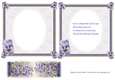 PURPLE PANSY INSERTS: 1 Blank, 1 WIth Verse, Plus Bonus Gift Tag & Commercial Use