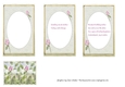 3 PINK ROSEBUD INSERTS:1 Blank, 2 With Verse, & Bonus Gift Tag/Mini Topper
